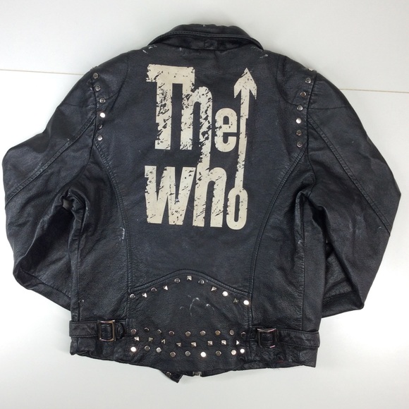 Wilsons Leather Jackets & Blazers - Wilson Leather Rocks Motorcycle The Who Leather Jacket